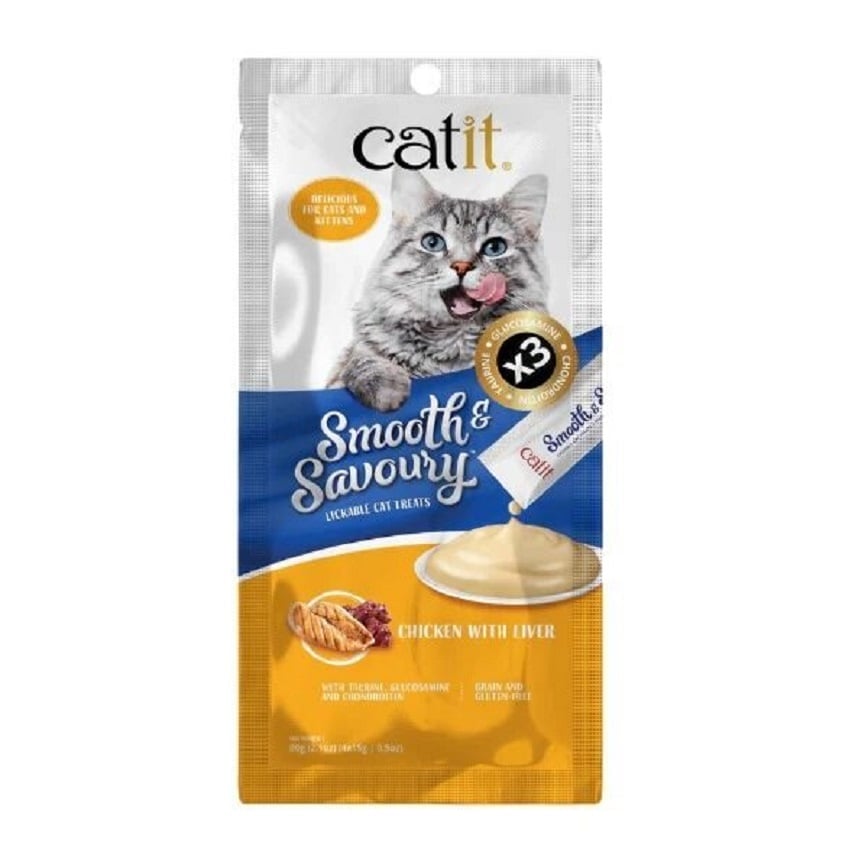 Catit Smooth & Savoury 肉泥條 雞肉+雞肝 60g (15g x 4) (44401)