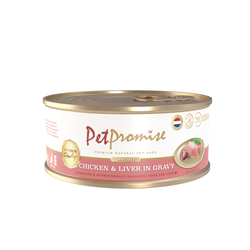 Pet Promise 貓罐頭 荷蘭罐 AAFCO 主食罐 雞絲及雞肝 80g - 限時試食價 圖 2