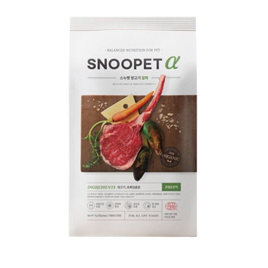 Snoopet α 狗糧 關節強化有機配方 鮮羊肉+青口+蔬菜 8kg