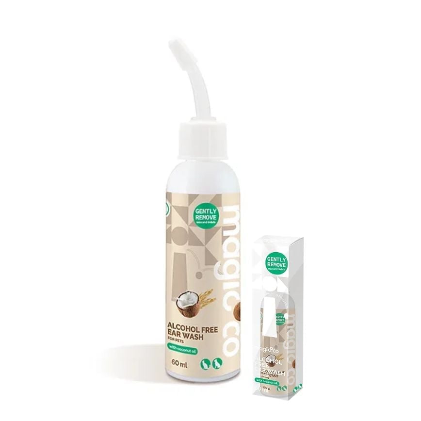 Magicoco 燕麥潔耳液 Gently Remove Alcohol Free Ear Wash for Pets with coconut oil (貓犬通用) 60ml (MC2699)