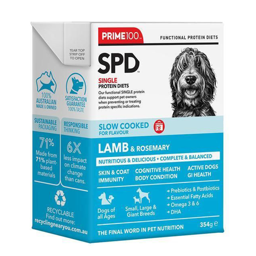 PRIME100 狗濕糧 慢煮鮮食 迷迭香燉羊肉 354g (20251102)