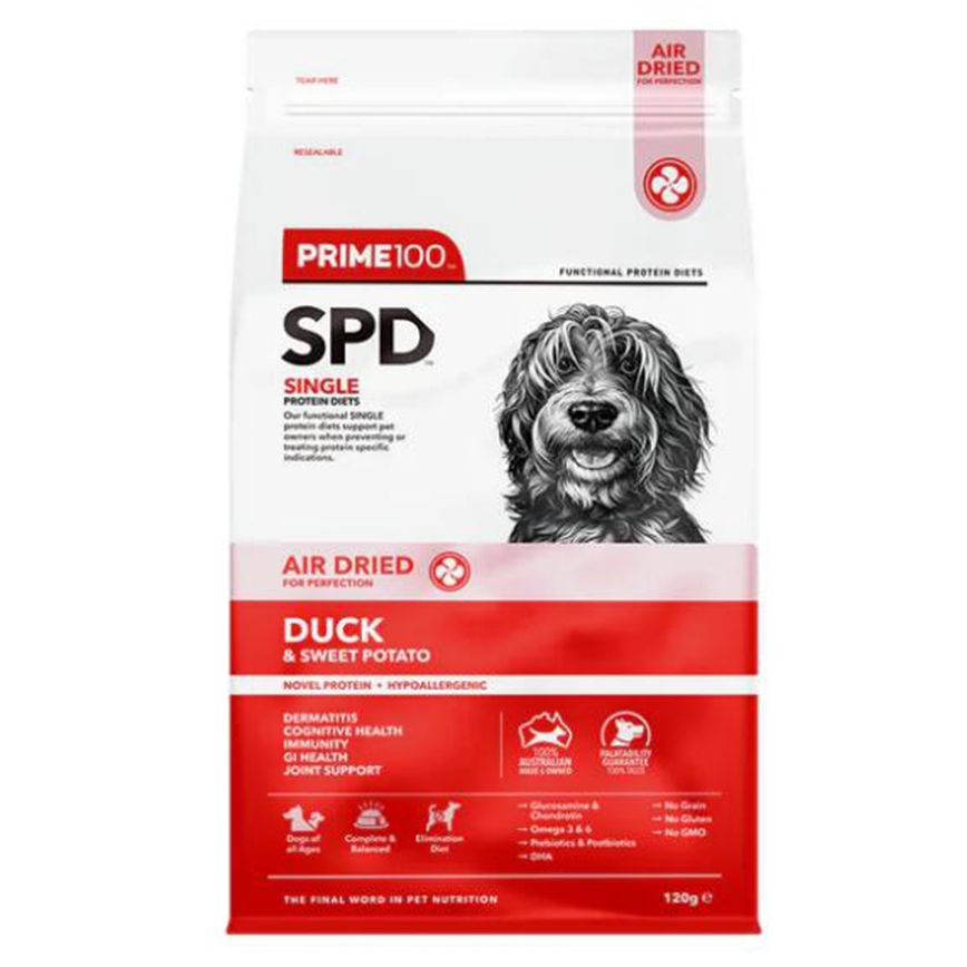 PRIME100 Air Dried 狗糧 成犬糧 鴨肉併蕃薯 120g (20250930)