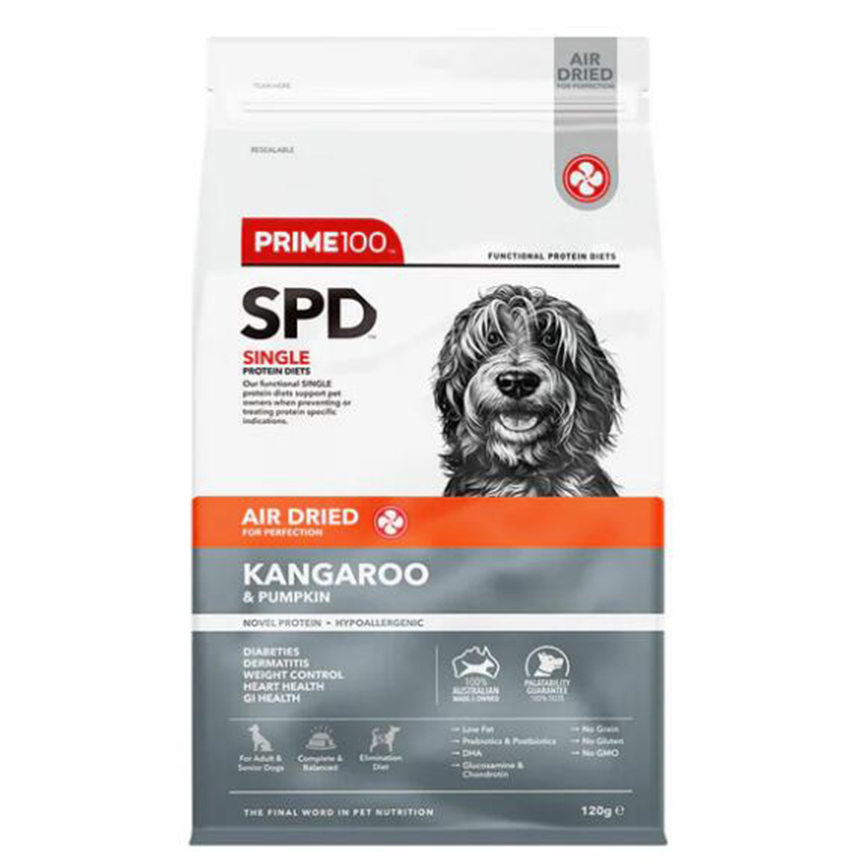 PRIME100 Air Dried 狗糧 成犬糧 袋鼠肉併南瓜 120g (20250902)