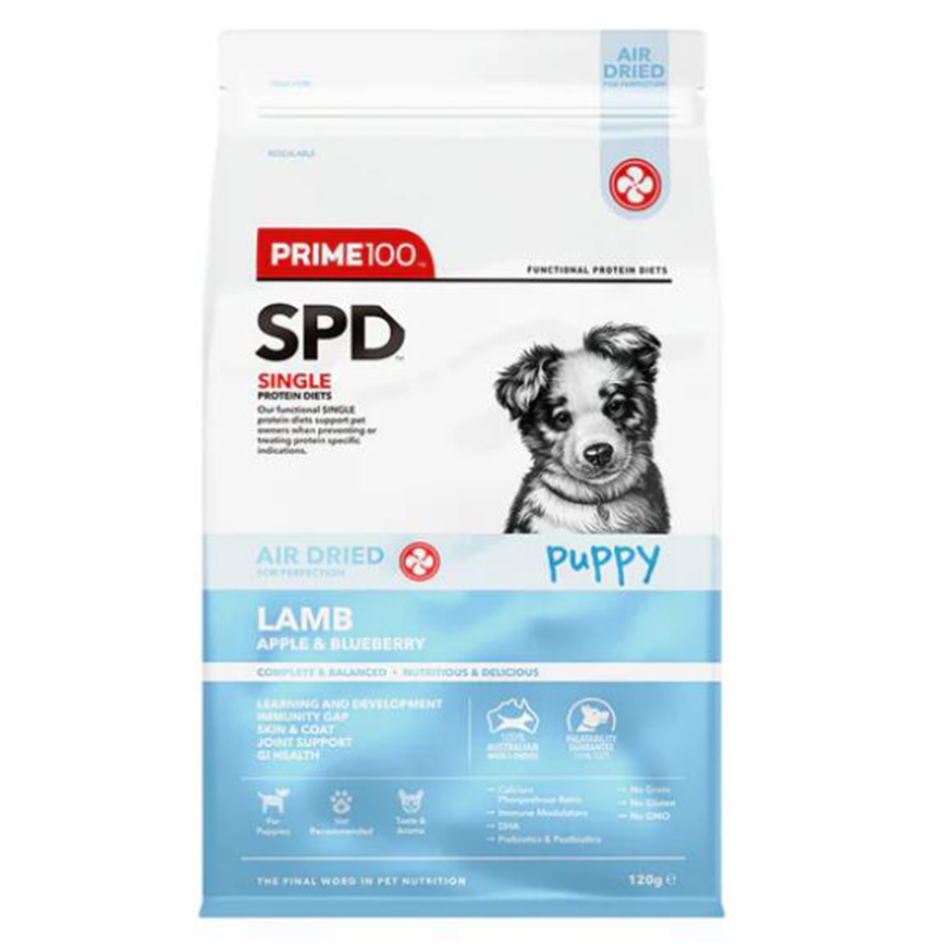 PRIME100 Air Dried 狗糧 幼犬糧 羊肉併蘋果藍莓 20g (試食裝) (20250529)