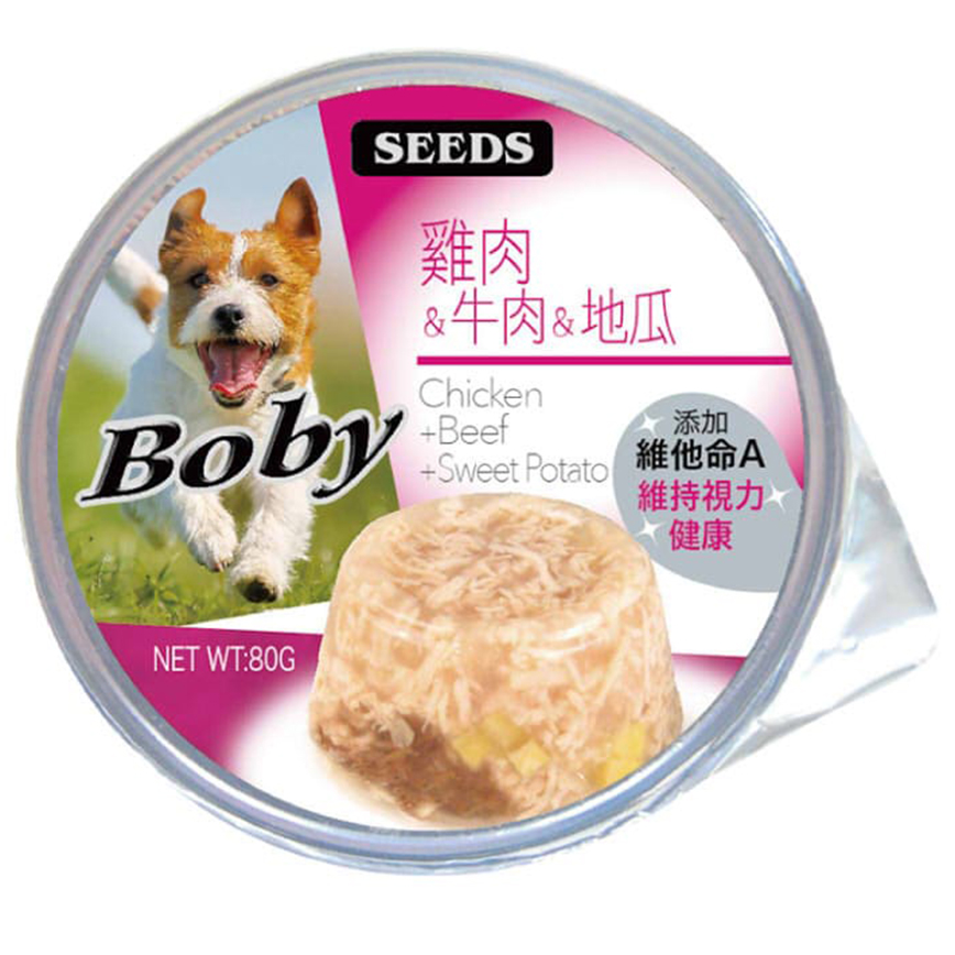 SEEDS 狗餐盒 雞⾁+⽜⾁+地瓜 80g (boby04)