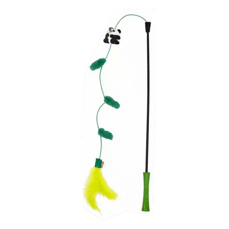 GiGwi Feather Teaser魔⼒貓棒 熊貓 (可替換頭) (7461) 