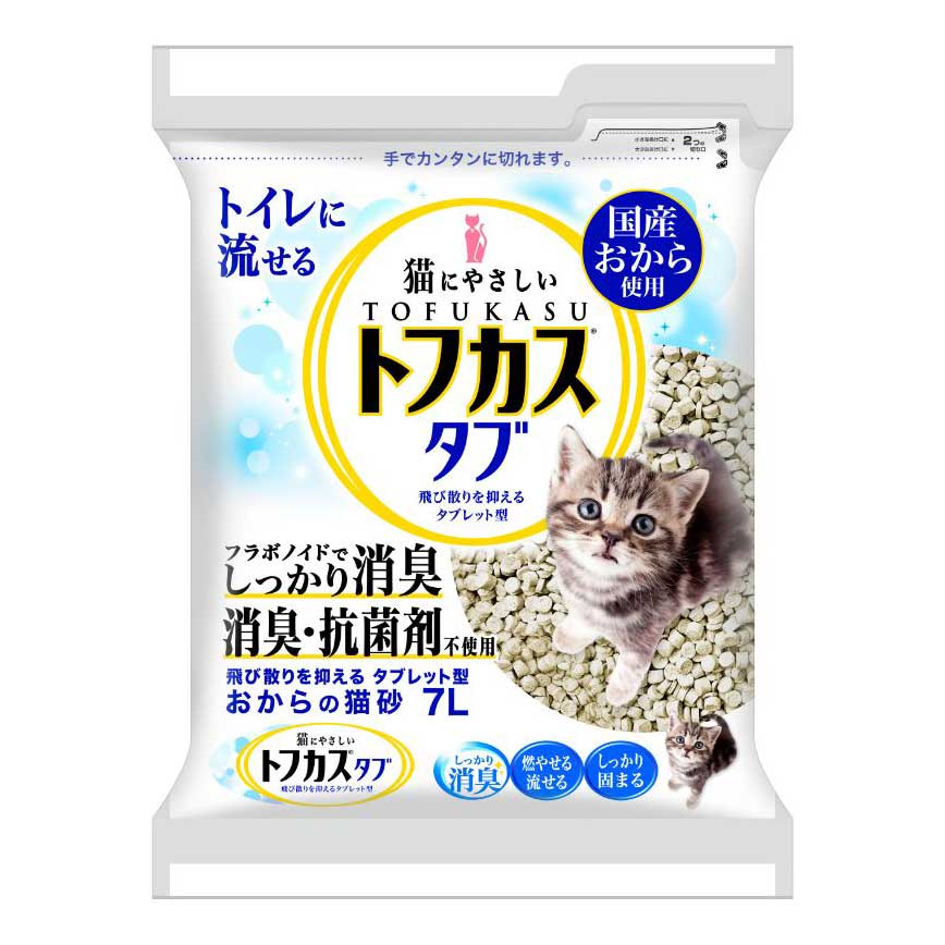 日本爽快7+1 豆腐貓砂 圓片型 原味 7L (藍) (GT001) 圖 1