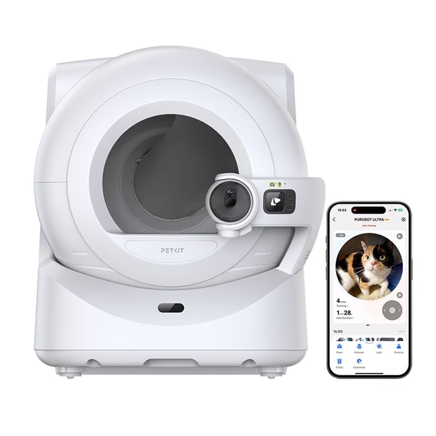 PETKIT PUROBOT ULTRA AI智能全⾃動貓砂盆 貓廁所 白色 (pkt6a) 圖 1