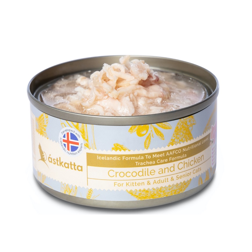 Astkatta 冰島罐 貓罐頭 氣管保養罐 鱷魚雞肉 80g (P00149) 圖 1