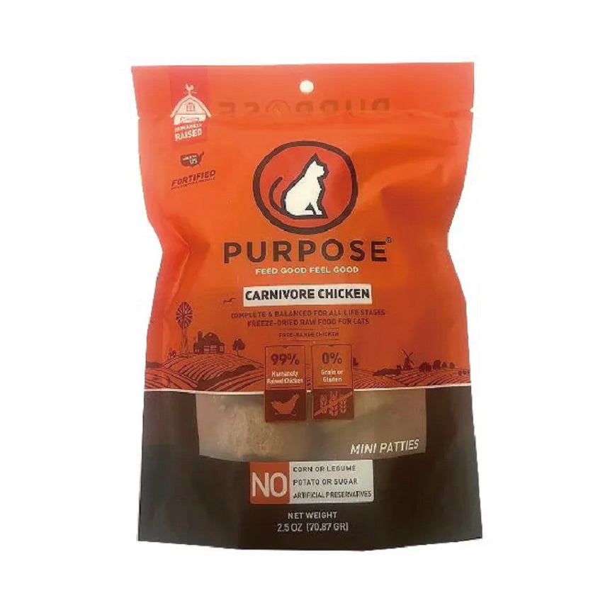 PURPOSE 貓糧 凍乾脫水生肉肉餅 單一蛋白 雞肉 12oz (148697)