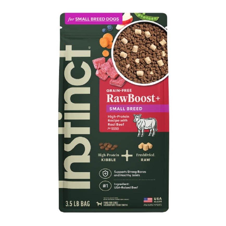 Instinct 狗糧 小型犬糧 無穀物生肉系列 牛肉 3.5lb (656364) (新舊包裝隨機發貨) 圖 1