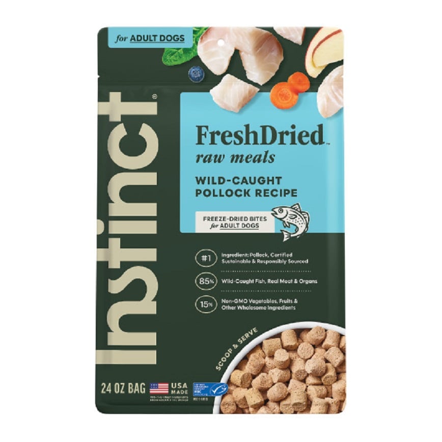 Instinct 狗糧 無穀物凍乾生肉主食糧 狹鱈魚 24oz (614289) (新舊包裝隨機發貨) 圖 1