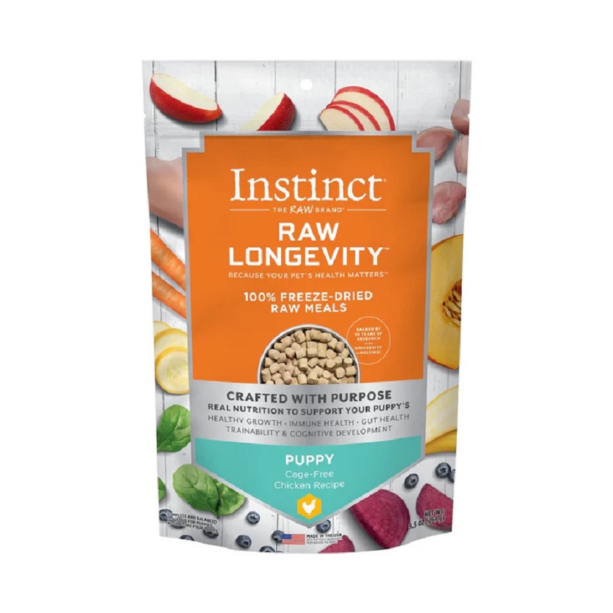 Instinct 狗糧 凍乾生肉主食糧 長壽系列 幼犬 雞肉 16oz (621652)