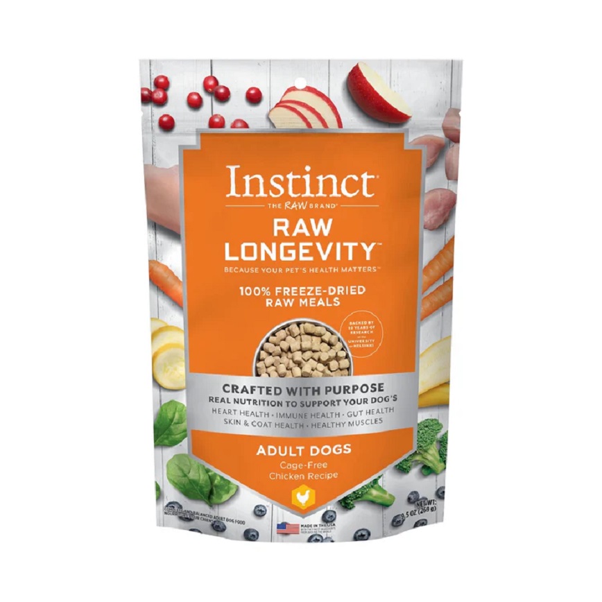Instinct 狗糧 凍乾生肉主食糧 長壽系列 成犬 雞肉 16oz (621614) 圖 1