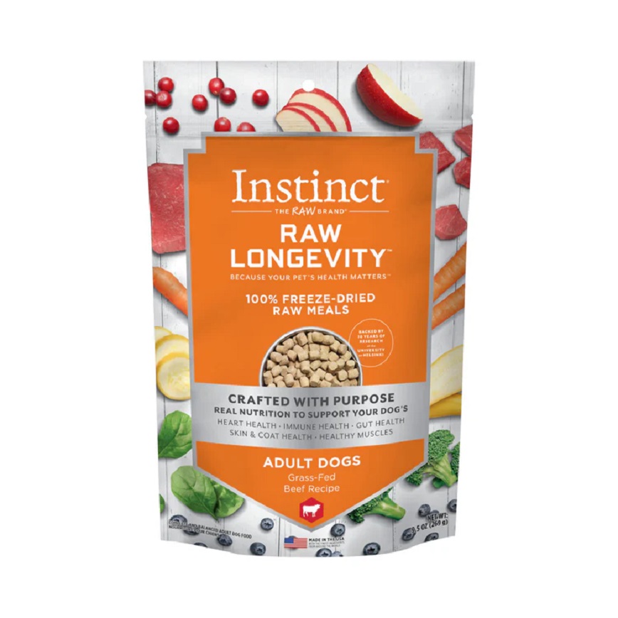 Instinct 狗糧 凍乾生肉主食糧 長壽系列 成犬 牛肉 16oz (621324) 圖 1