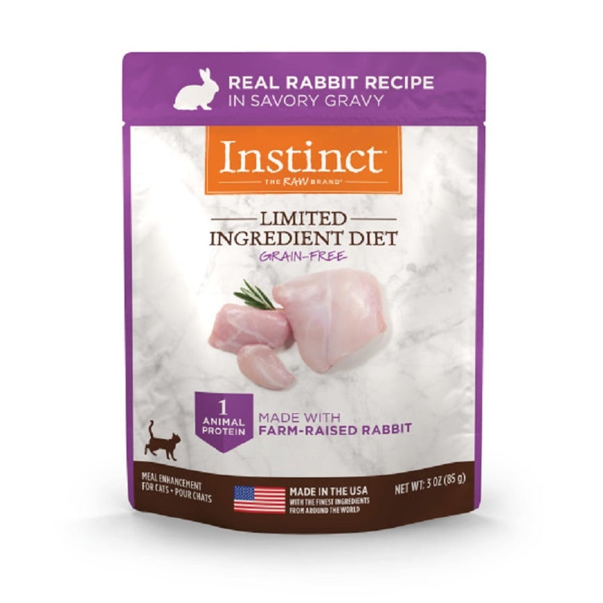 Instinct 貓濕糧 無穀物 單一蛋白系列 兔肉 鮮包 3oz (718185) (新舊包裝隨機發貨) 圖 1
