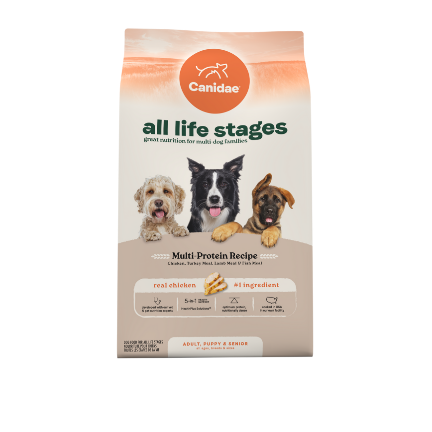 CANIDAE 咖比 狗糧 life stages 原味配方(雞火雞羊肉魚) 40lb (1040J) (新包裝新配方)