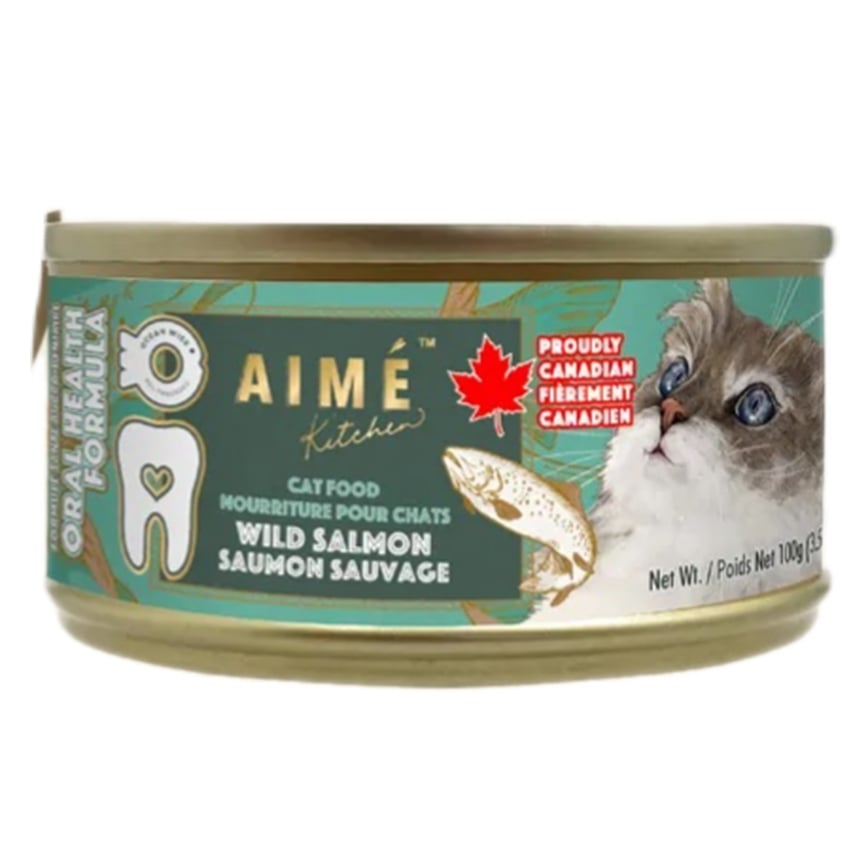 AIME Kitchen 貓罐頭 口腔強健系列 野生三文魚鮮肉罐 100g (H6612)
