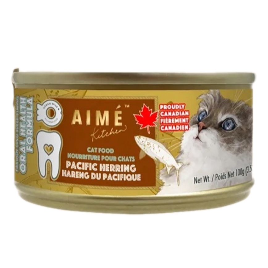 AIME Kitchen 貓罐頭 口腔強健系列 太平洋鯡魚鮮肉罐 100g (H6615)