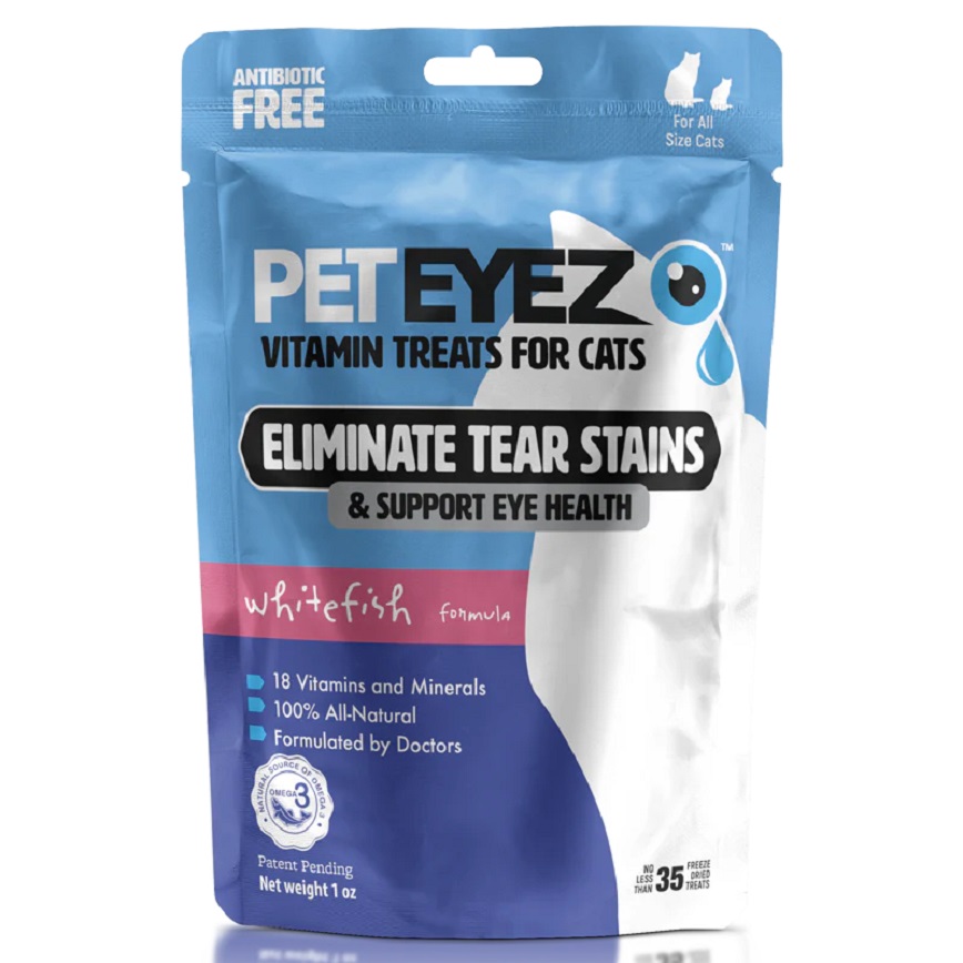 Pet Eyez 貓用小食 減淚痕保健凍乾肉 白魚味 1oz (66727)