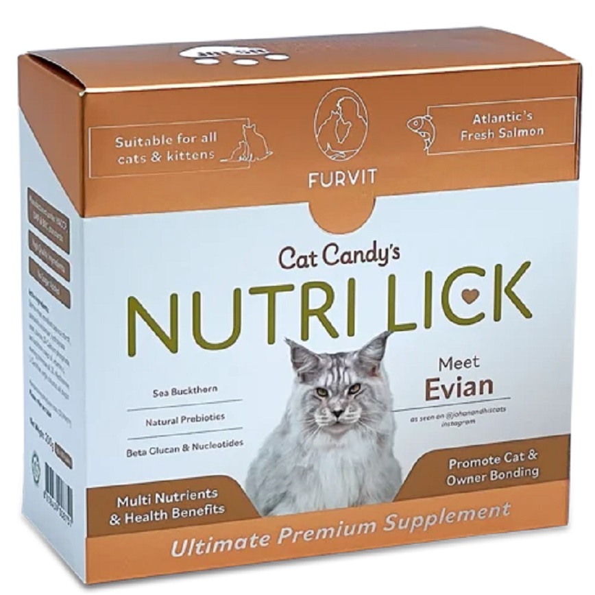 Furvit Nutri Lick 功能性唧唧醬全貓小食 大西洋三文魚 5g X 40