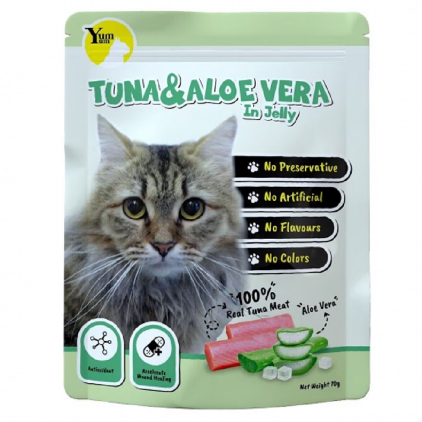 YUMYUM 主食貓濕包 Tuna & Aloe Vera in Jelly 吞拿魚+蘆薈 70g