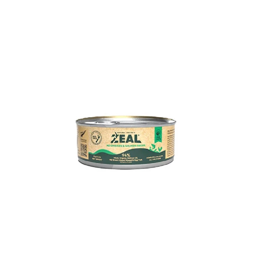 ZEAL 貓罐頭 無穀物鮮肉罐頭系列 雞+皇帝三文魚配方 90g (NP128)