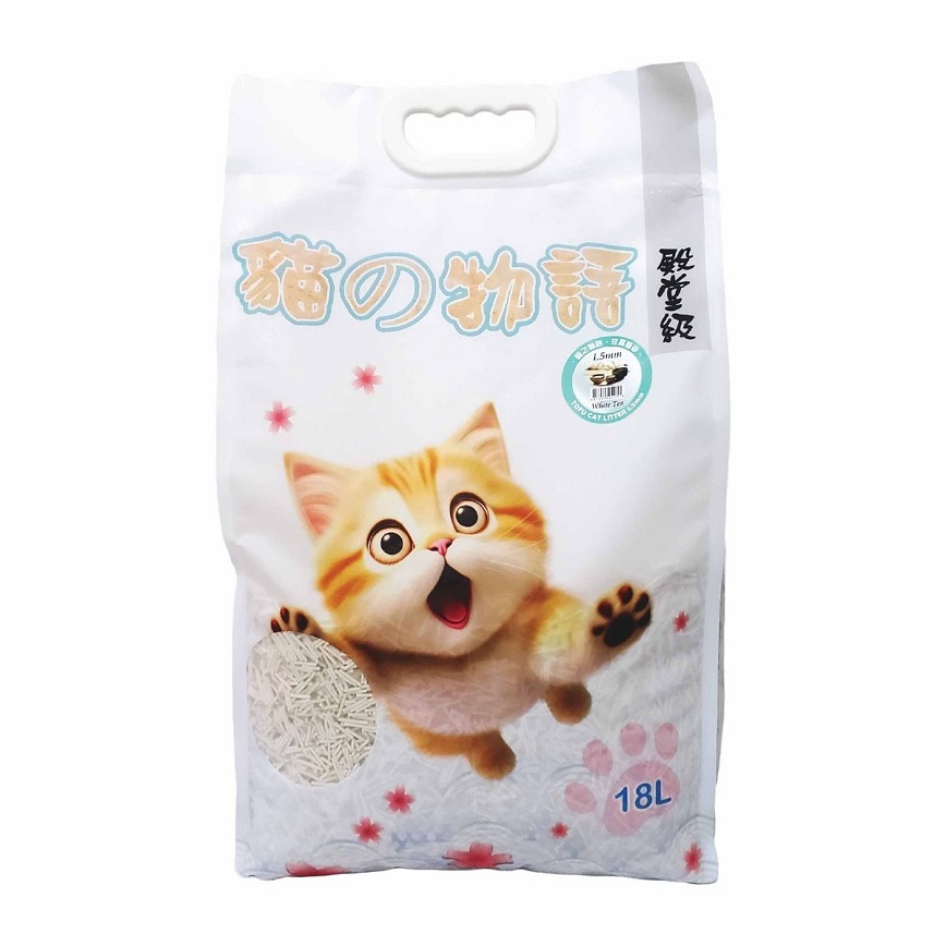 貓之物語 1.5mm天然 豆腐貓砂 白茶花味 18L