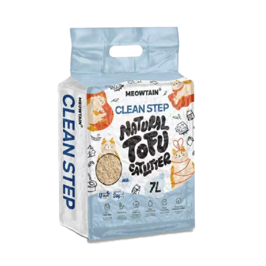 Clean Step 1.5mm天然 豆腐貓砂 牛奶味 7L