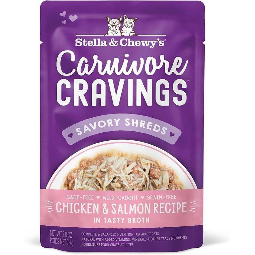Stella & Chewy's 成貓濕糧 食肉獸滋味包 放養雞+三文魚 肉絲配方 2.8oz (CCCS-2.8) 圖 1