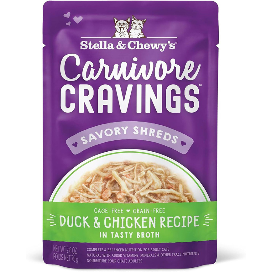 Stella & Chewy's 成貓濕糧 食肉獸滋味包 放養鴨+雞 肉絲配方 2.8oz (CCDC-2.8) 圖 1