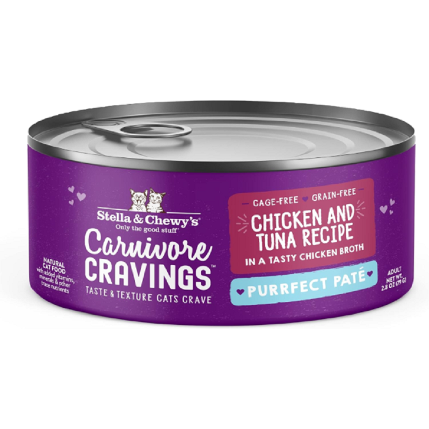 Stella & Chewy's 無穀物主食貓罐頭 滋味骨湯肉醬 成貓配方 雞+吞拿魚 2.8oz (PPC-CT-2.8)