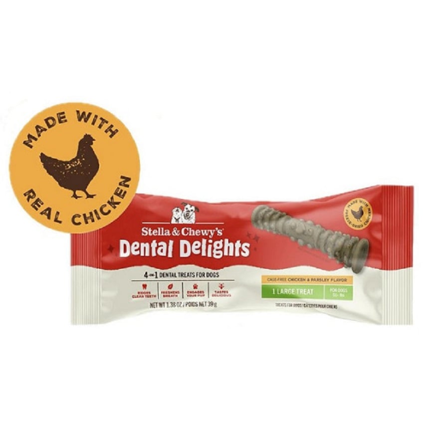 Stella & Chewy's 凍乾放養雞 4合1 趣味潔齒骨 1支 獨立包裝 大型犬用 1.38oz (DDT-SS-LG) 圖 1