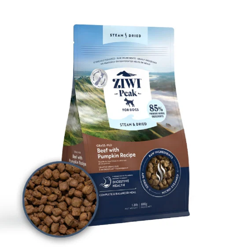 ZiwiPeak 狗糧 微蒸風乾系列 草飼牛肉 配南瓜 食譜 800g (ZSDB0.8)