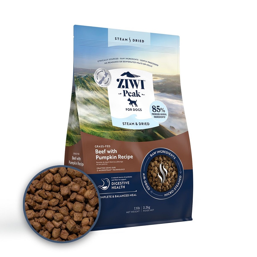 ZiwiPeak 狗糧 微蒸風乾系列 草飼牛肉 配南瓜 食譜 3.2kg (ZSDB3.2)