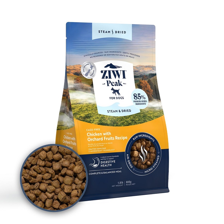 ZiwiPeak 狗糧 微蒸風乾系列 放養雞 配果園水果 食譜 800g (ZSDC0.8)