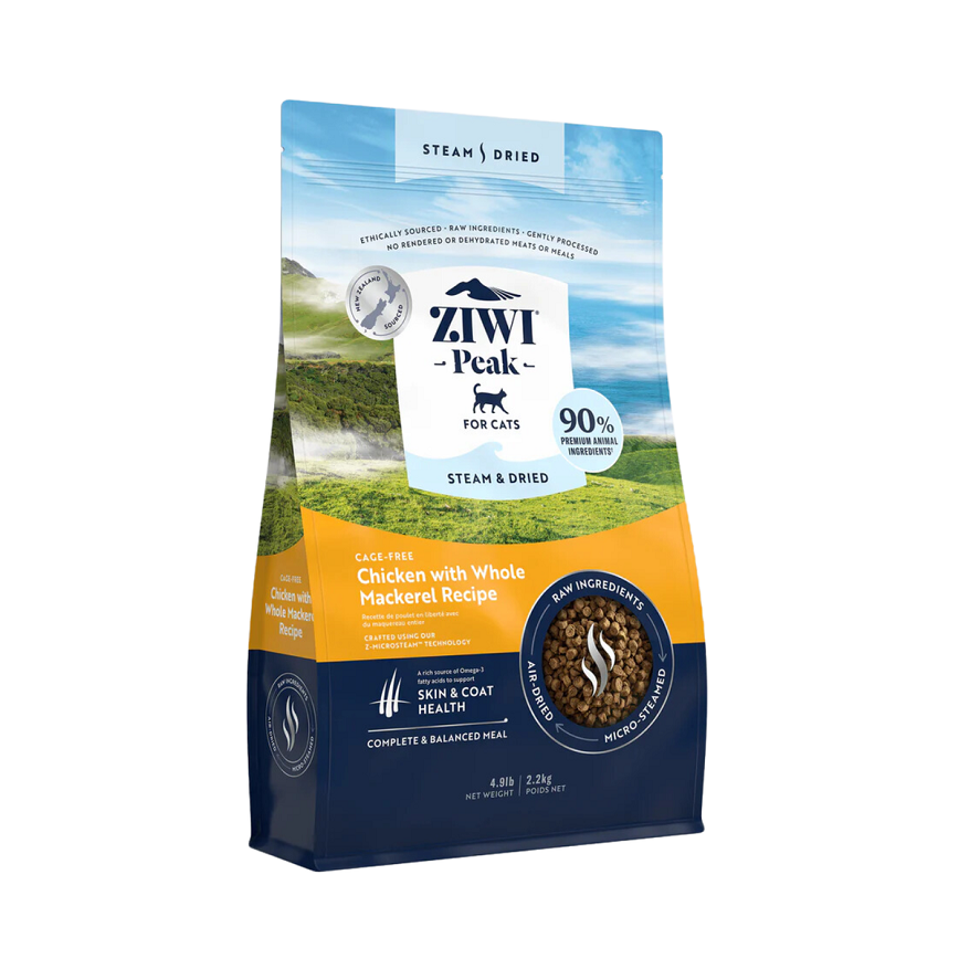 ZiwiPeak 貓糧 微蒸風乾系列 放養雞 配原條鯖魚 食譜 2.2kg (ZSCC2.2)