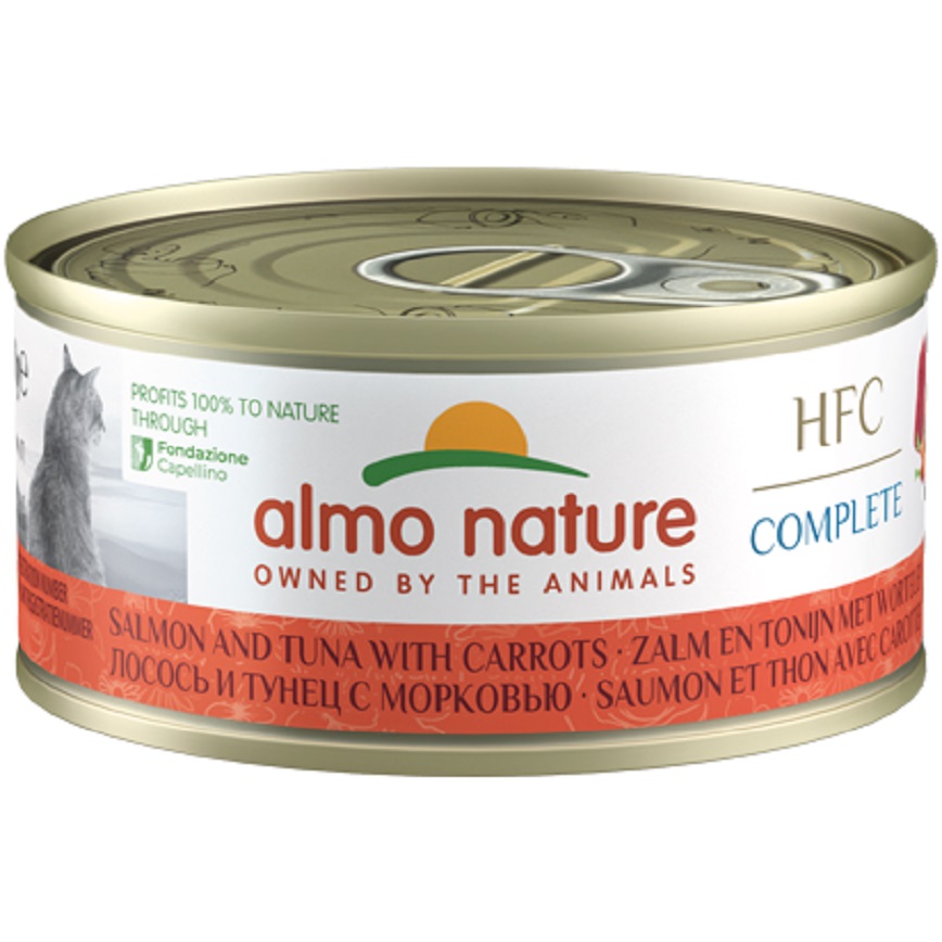 Almo Nature HFC 貓罐頭 天然系列 三文魚+吞拿魚+紅蘿蔔 70g (9434) 圖 1