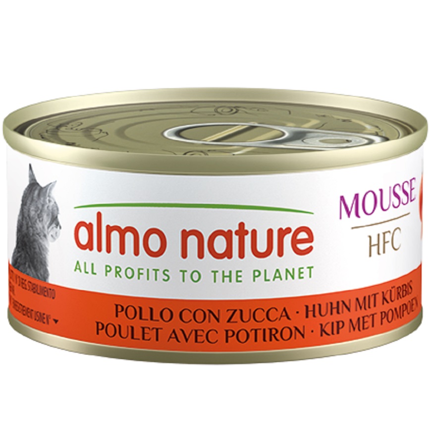 Almo Nature HFC Mousse 貓罐頭 雞肉+南瓜 70g (9440H)