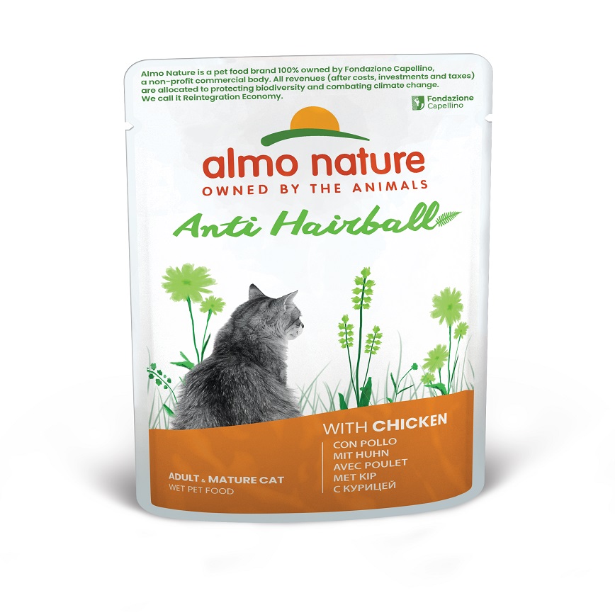 Almo Nature Anti Hairball 去毛球貓鮮包 雞肉 70g (5293)