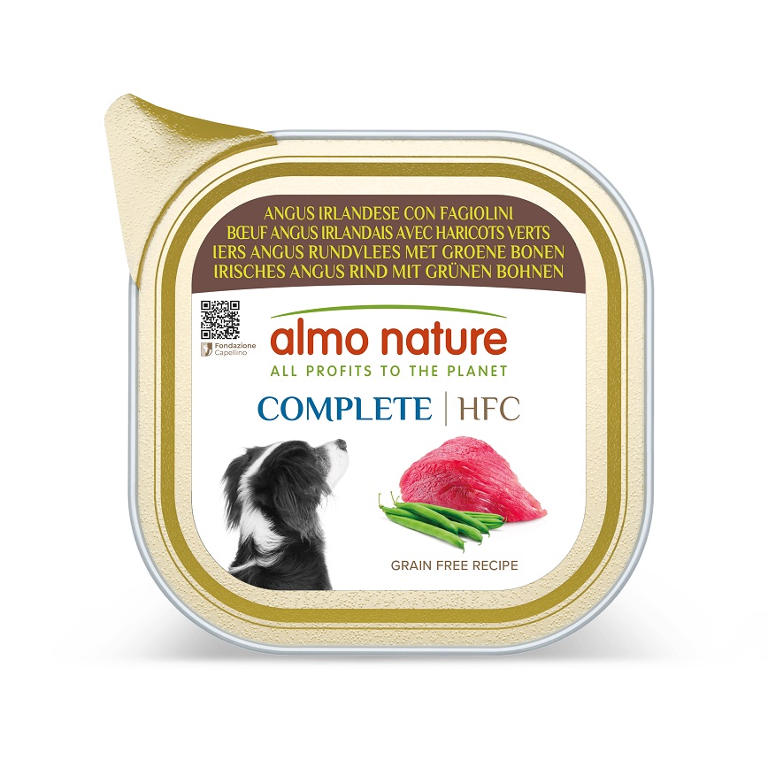 Almo Nature HFC Complete 主食狗罐頭 愛爾蘭安格斯牛肉+青豆 85g (801)