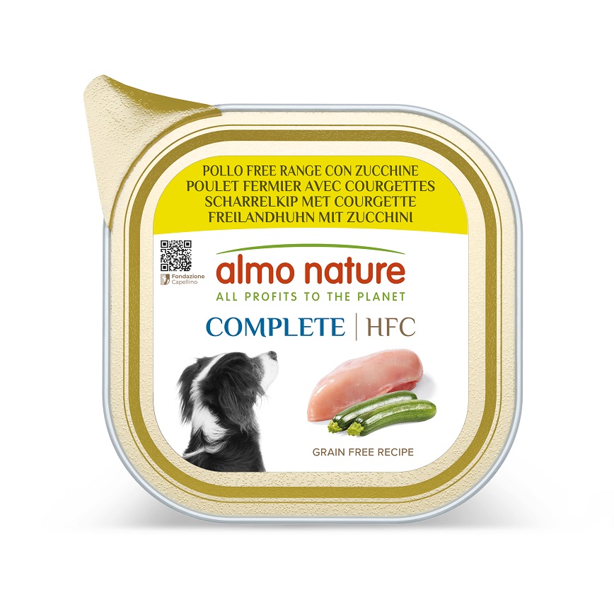 Almo Nature HFC Complete 主食狗罐頭 走地雞肉+節瓜 85g (802)