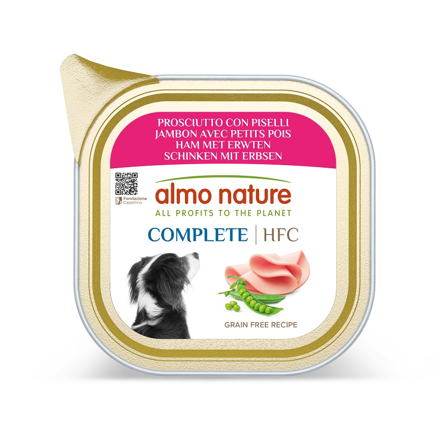 Almo Nature HFC Complete 主食狗罐頭 火腿+青豆 85g (803)