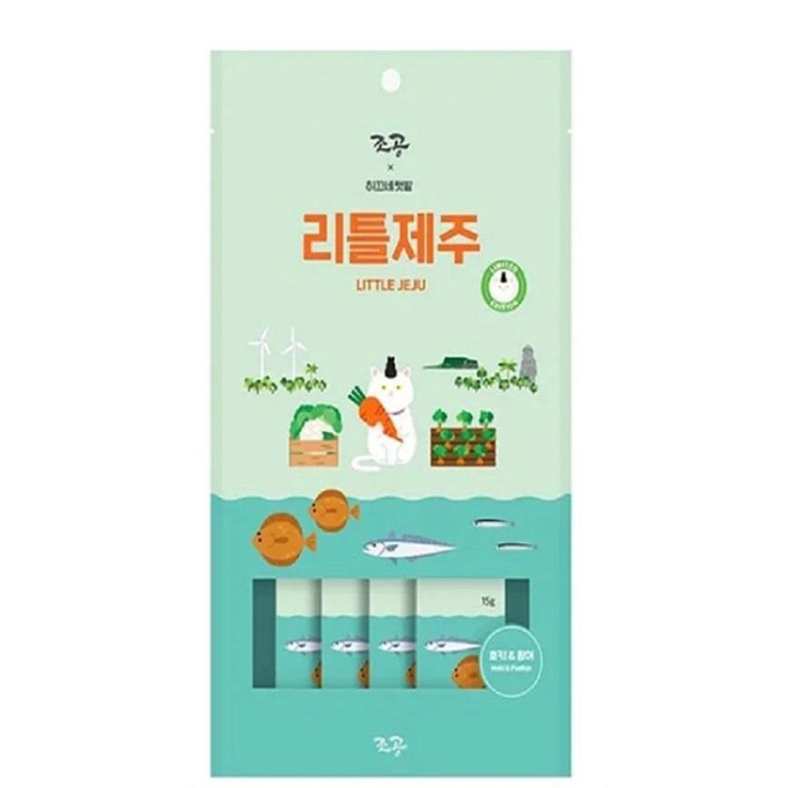 cho and kang 貓犬小食 Little Jeju 小濟州鱈魚和比目魚 15g x 4條