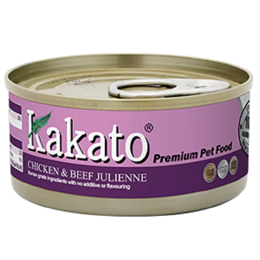 Kakato卡格 貓狗罐頭 雞肉及牛肉絲 170g