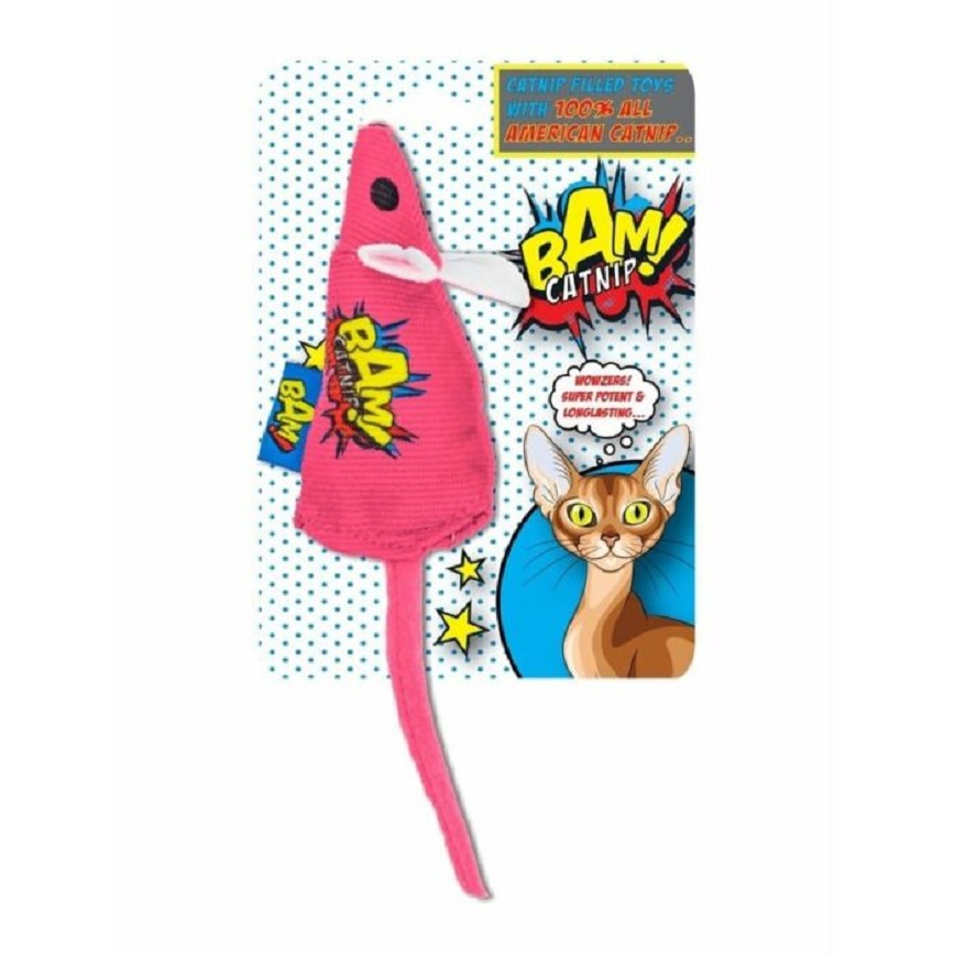 BAM! Catnip 貓玩具 薄荷粉紅老鼠 (0B30541)