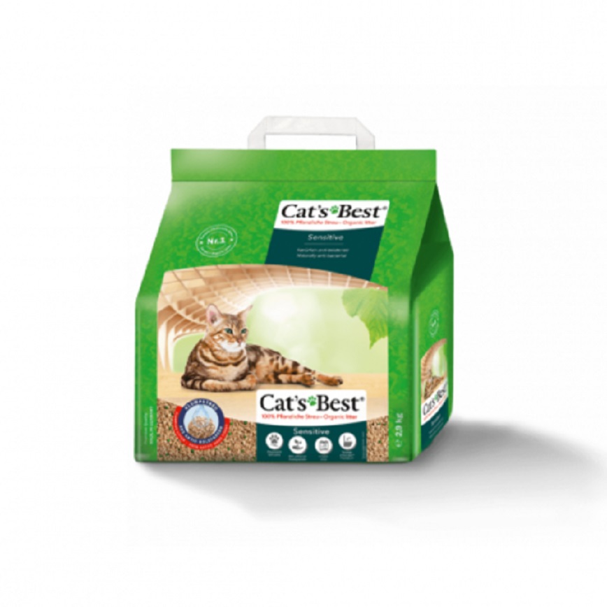 德國CAT'S BEST 有機吸臭抗菌 木貓砂 綠袋砂 8L (2.9kg) (JR23404)