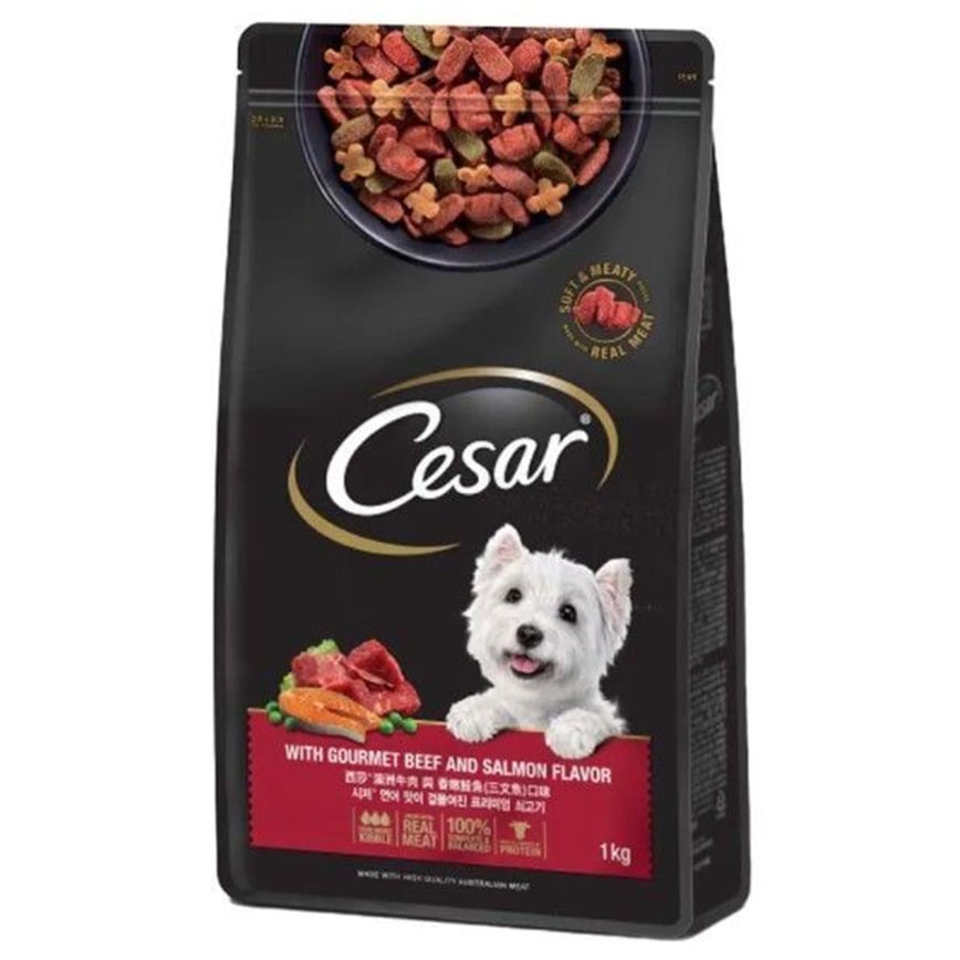 Cesar西莎 狗糧 精緻乾糧系列 澳洲牛肉與香嫩三文魚 1kg