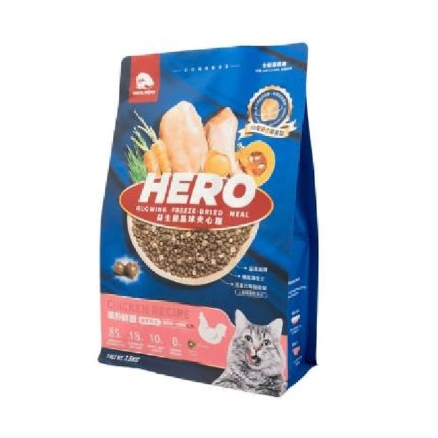 HeroMama 貓糧 益生菌晶球夾心糧 曠野鮮雞 1.5kg