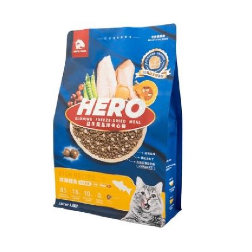 HeroMama 貓糧 益生菌晶球夾心糧 深海鱈魚 400g